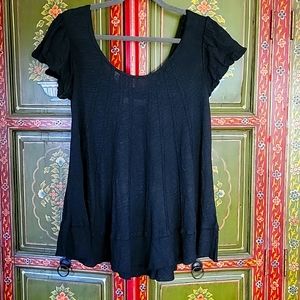 We The Free Black Extra Small top. Boho style with detailed sleeves.
